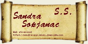 Sandra Sopjanac vizit kartica